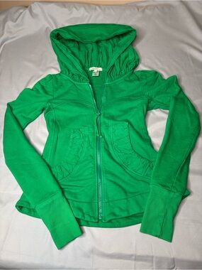 Prairie Underground Green Zip-Up Hooded Sweatshirt
